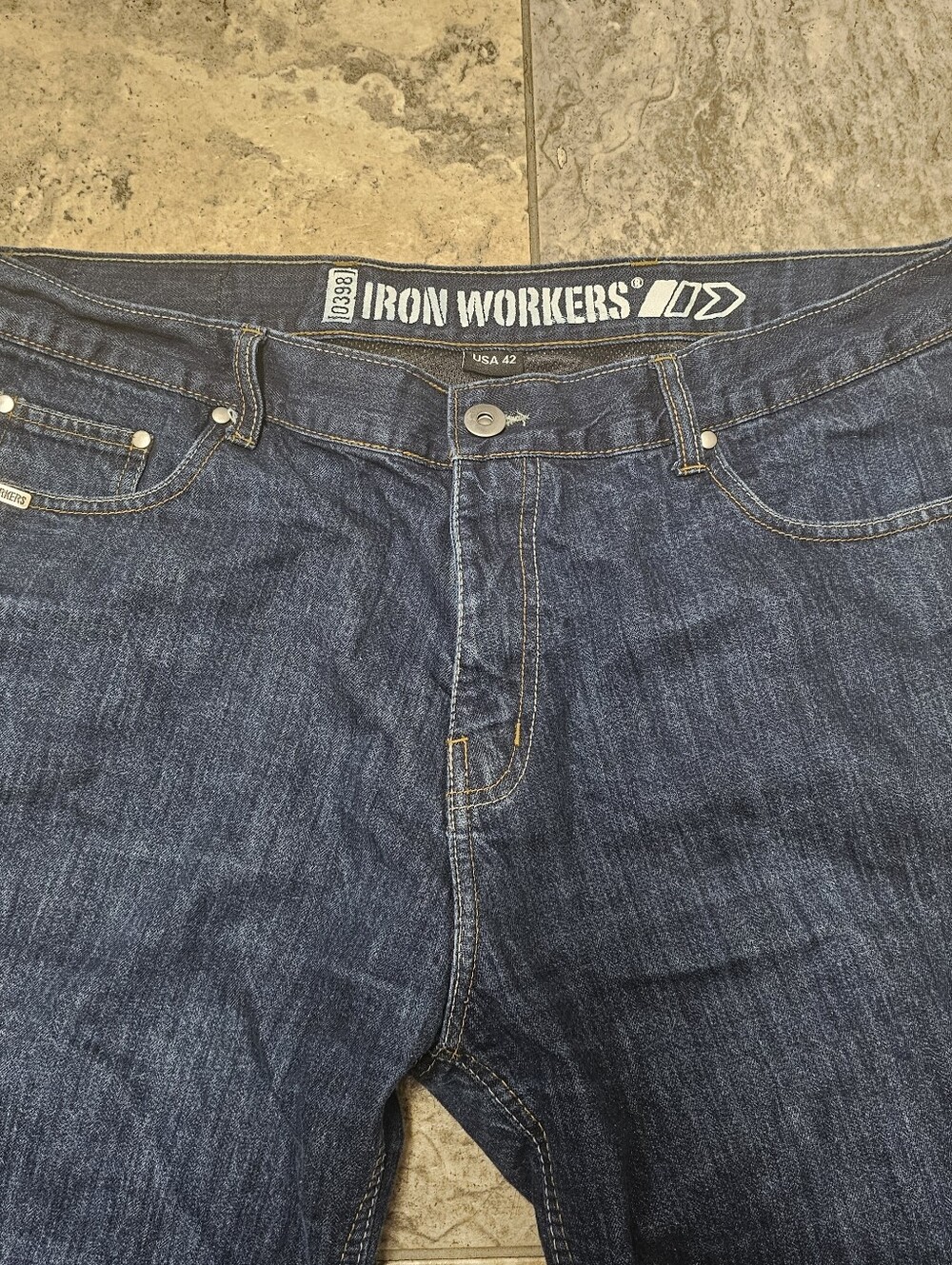 Iron Workers Motorcycle Jeans Size 42 with built in knee pads